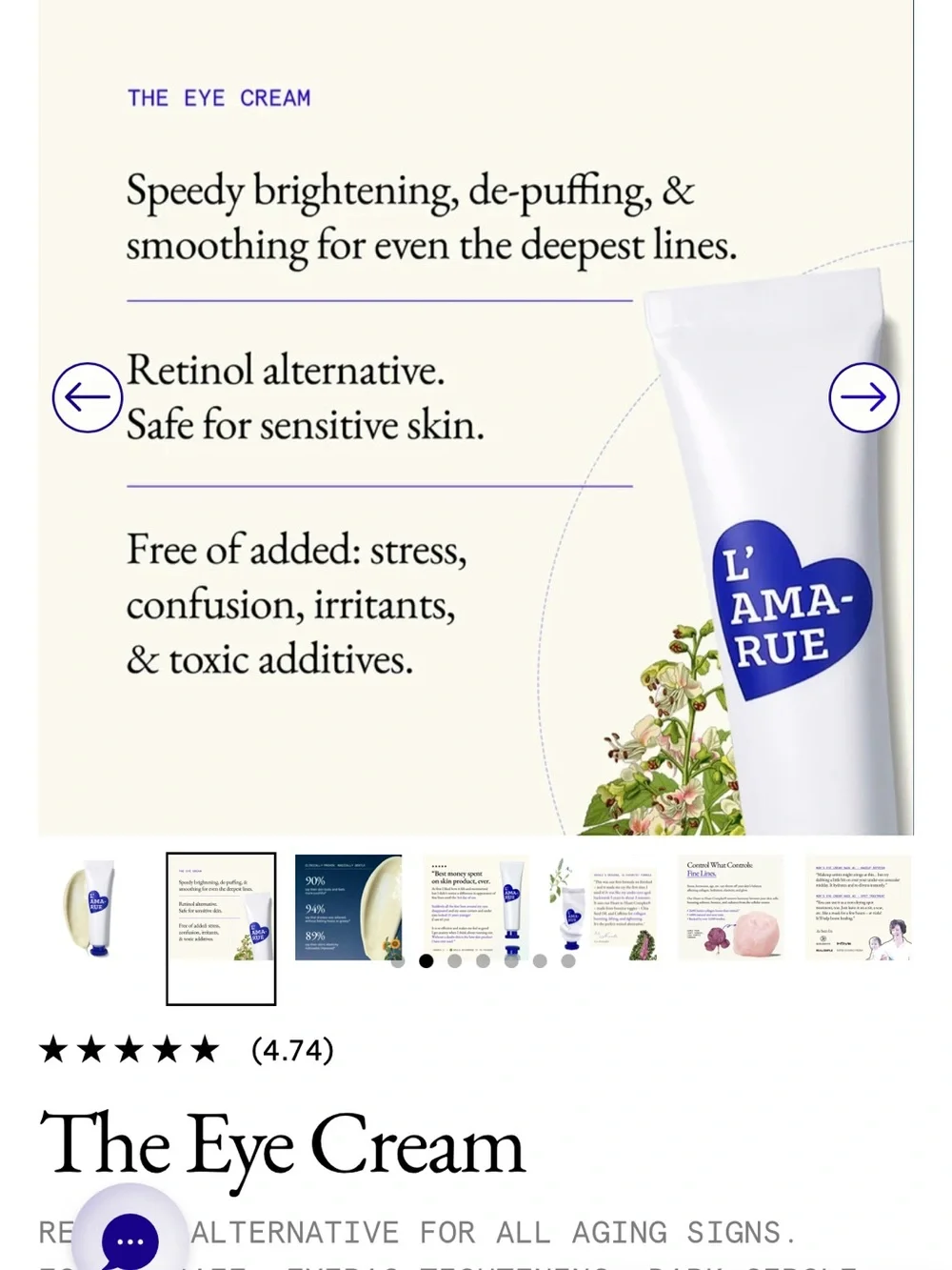 L’AMARUE THE EYE CREAM 2 TUBES
